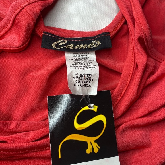 Colorblock Maxi Dress in Coral Black & Beige Women’s Small by Cameo - Picture 3 of 4